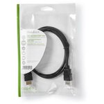NEDIS Ultra High Speed HDMI™ Cable - HDMI™ Connector - HDMI™ Connector - 1.00 m - Noir