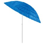 vidaXL Parasol de plage Hawaii Bleu 240 cm