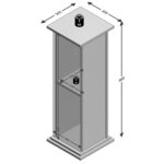 FMD Table d'appoint avec porte 88 5 cm Blanc