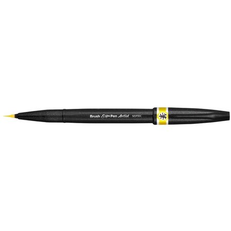 Stylo pinceau sign pen artist  jaune pentel arts