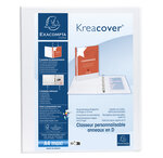Classeur Personnalisable Rigide 2 Poches Kreacover - 2 Anneaux En D 20mm - A4 Maxi - X 10 - Exacompta