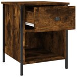vidaXL Tables de chevet 2 Pièces chêne fumé 40x42x50 cm bois ingénierie
