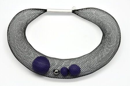 Ras de cou Ciambella Grande - Résille et polymère violet