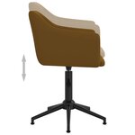 vidaXL Chaises à dîner pivotantes 4 Pièces Marron Velours