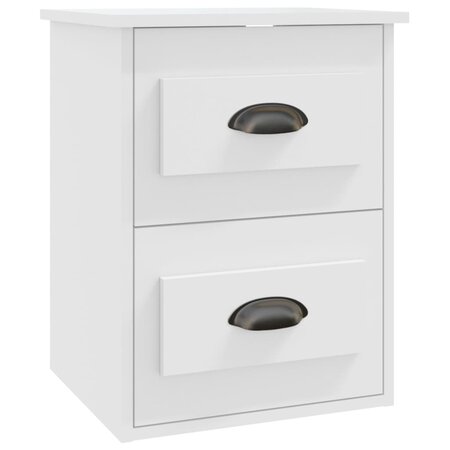 vidaXL Table de chevet murale blanc 41 5x36x53 cm