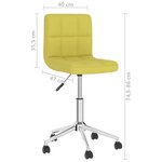 vidaXL Chaises pivotantes à manger lot de 2 vert tissu