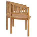 vidaXL Banc de jardin en forme de banane 180 cm Bois de teck solide