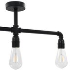 vidaXL Plafonnier Noir 3 ampoules E27