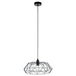 Eglo lampe suspendue carlton 2 noir 49487
