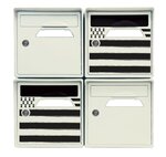 Pack de 4 boîtes aux lettres murales - 2x "Breizh" - 2x "Blanc ivoire"
