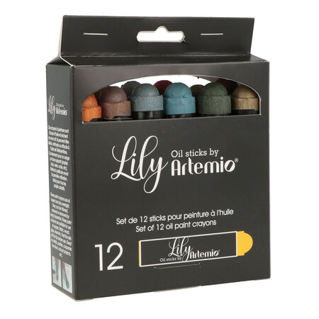 12 Stick Lily Metallics - Peinture À L'Huile - 10X1 7 Cm