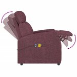 vidaXL Fauteuil électrique de massage Violet Tissu