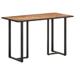 vidaXL Table de salle à manger 120 cm Bois de manguier brut