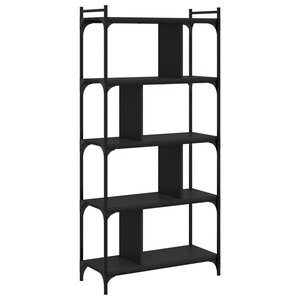 vidaXL Bibliothèque 5 niveaux noir 76x32x158 cm bois d'ingénierie