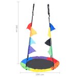 vidaXL Balançoire arc-en-ciel avec fanions 100 cm
