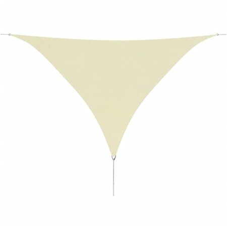 vidaXL Parasol en tissu Oxford triangulaire 3 6 x 3 6 x 3 6 m Crème