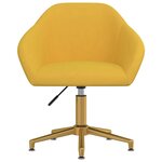 vidaXL Chaises pivotantes à manger lot de 6 jaune velours