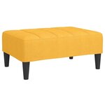 vidaXL Repose-pied Jaune 78x56x32 cm Tissu
