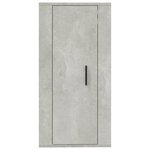 vidaXL Meuble TV mural Gris béton 40x34 5x80 cm
