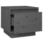 vidaXL Tables de chevet 2 Pièces Gris 35x34x32 cm Bois de pin solide