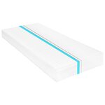 vidaXL Lit avec matelas et éclairage USB Bordeaux Velours 90x200 cm