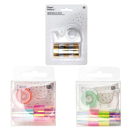 15 mini masking tapes iridescents 1 2 x 1 8 m