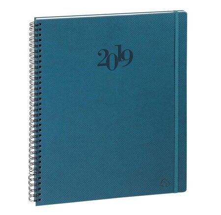 Agenda Semainier Eurotime 29W spir Swan 225x185 Bleu Canard EXACOMPTA