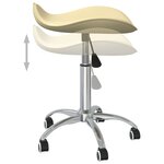 vidaXL Chaises pivotantes à manger lot de 4 crème similicuir