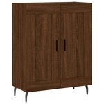 vidaXL Buffet haut Chêne marron 69 5x34x180 cm Bois d'ingénierie