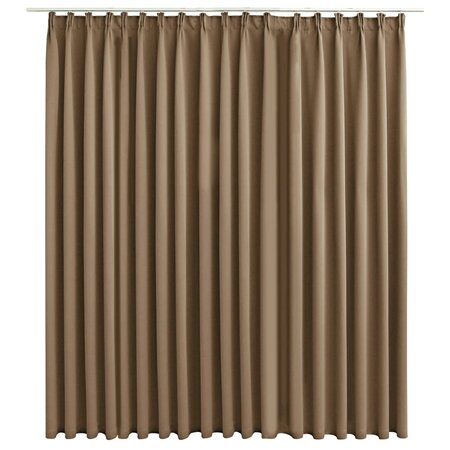 vidaXL Rideau occultant avec crochets Taupe 290x245 cm