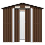 vidaXL Abri de stockage pour jardin Marron 204x132x186 cm Acier