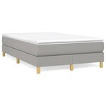 vidaXL Sommier à ressorts de lit Gris clair 120x200 cm Tissu