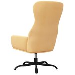 vidaXL Chaise de relaxation avec repose-pied Crème Tissu microfibre