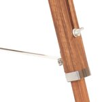 vidaXL Lampadaire à trépied Marron miel et noir Bois de teck 141 cm