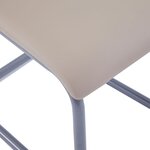 vidaXL Chaises à manger cantilever lot de 4 cappuccino similicuir