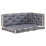 vidaXL Ensemble de coussins de canapé palette 3 Pièces Bleu