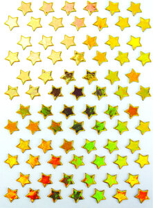 Stickers étoile Doré 1 5 cm 78 pièces