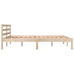 vidaXL Cadre de lit Bois de pin massif 120x190 cm Petit double