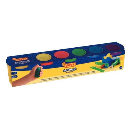 Set de 5 pots de 125 g de pâte à jouer Blandiver couleurs primaires assorties