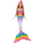 Barbie poupée sirène avec lumières arc-en-ciel dhc40