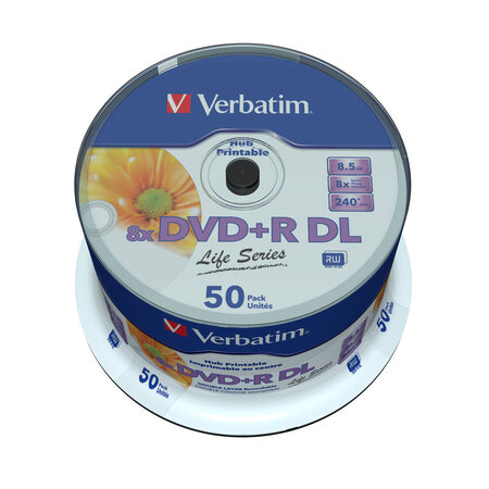 Verbatim dvd+r dl 8.5 go 8x 240 min (par 50  spindle)