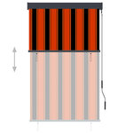 vidaXL Store roulant d'extérieur 100x250 cm Orange et marron