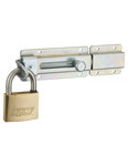 THIRARD - Verrou transversal  porte cadenas cadenassable  longueur 230mm  pêne plat coulissant  acier zingué
