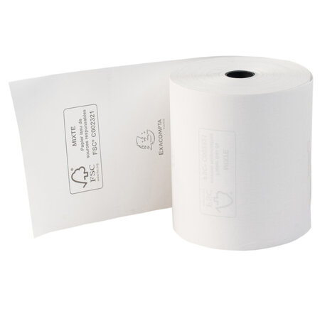 Bobine Pour Tickets De Caisse 80x70mm - 72m - 1 Pli Thermique 48g/m2. - X 48 - Exacompta