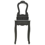 vidaXL Ensemble de coiffeuse avec tabouret Gris 50x59x136 cm Paulownia