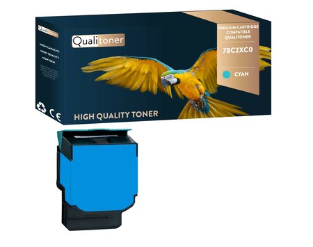 Qualitoner toner lot de x1 78c2lot de xc0 cyan compatible pour lexmark