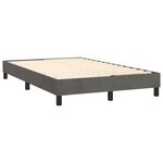 vidaXL Lit à sommier tapissier et matelas Gris foncé 120x200cm Velours