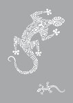 Pochoir adhésif pour tissu Salamandre maori A4