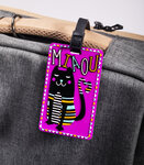 Étiquette pour bagage - miaou