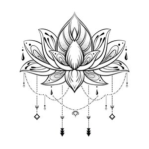 Autocollant mural lotus